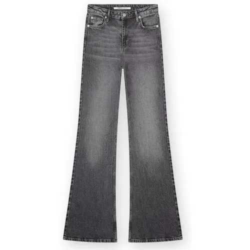 Vintage Graue Wide Flared Jeans Angelina , Damen, Größe: W29 - Homage - Modalova