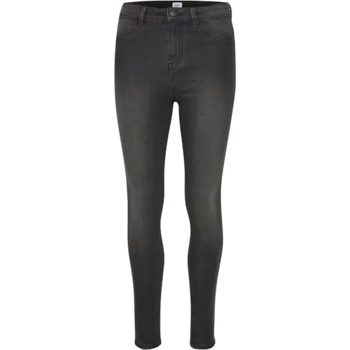 Skinny-fit High Waist Jeans, Klassische Blaue Waschung , Damen, Größe: XS - Saint Tropez - Modalova