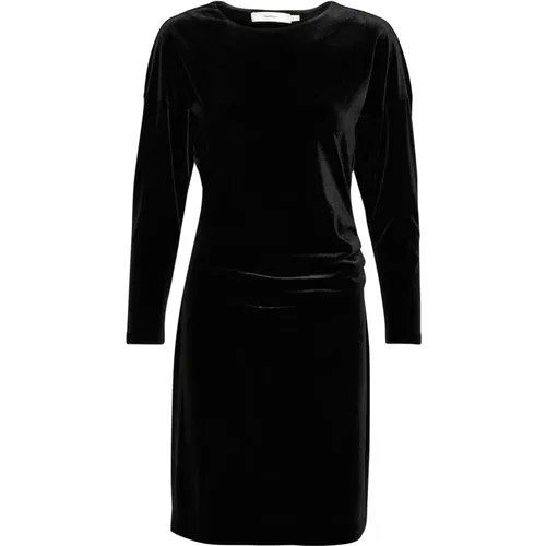 Schwarzes Kleid mit Drapierten Seiten - InWear - Modalova