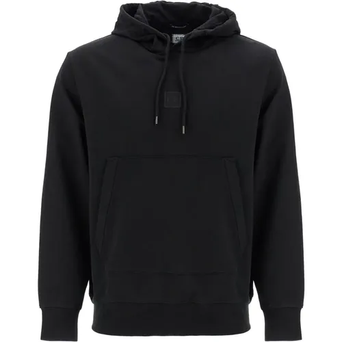 Hoodie aus Stretch-Jersey mit Gummi-Logo , Herren, Größe: XL - C.P. Company - Modalova