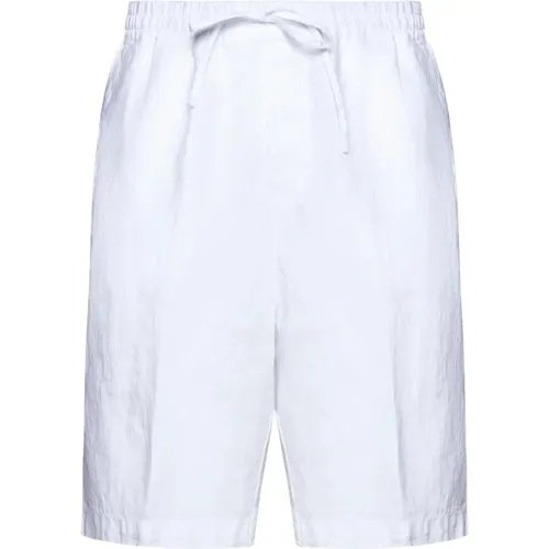 Linen Shorts , male, Sizes: L, S - 120% lino - Modalova