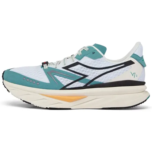 Marathon Running Trainers White/Blue , male, Sizes: 8 UK, 9 UK - Diadora - Modalova