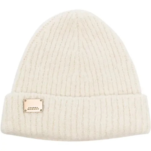 Alpaca Wool Logo Beanie Hat , female, Sizes: ONE SIZE - Isabel marant - Modalova