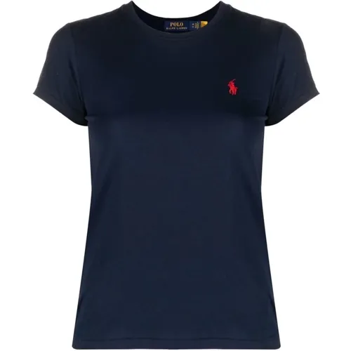 Polo Pony Cotton T-shirt , female, Sizes: L - Polo Ralph Lauren - Modalova