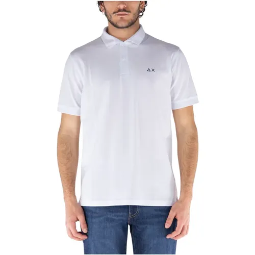 Stretch Piquet Micro Logo Polo , male, Sizes: XL - Sun68 - Modalova