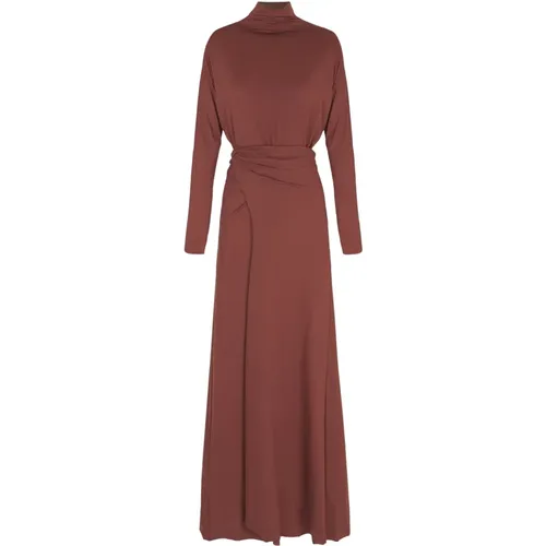 Long dress in cupro stretch , female, Sizes: M, L, S, XL - Cortana - Modalova