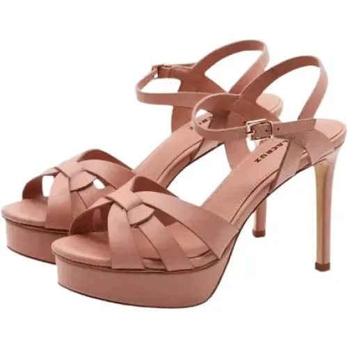 Elegant Leather High Heel Sandals , female, Sizes: 6 UK - Lola Cruz - Modalova