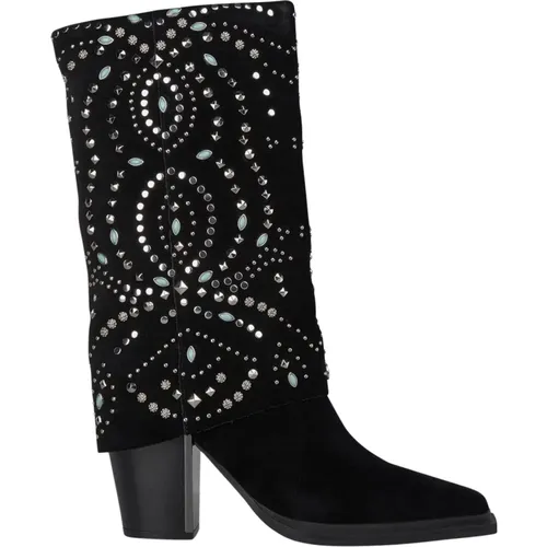 Studded Gamaschenstiefel , Damen, Größe: 41 EU - Alma en Pena - Modalova