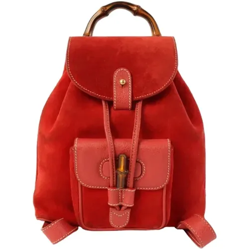 Pre-owned Suede backpacks , female, Sizes: ONE SIZE - Gucci Vintage - Modalova