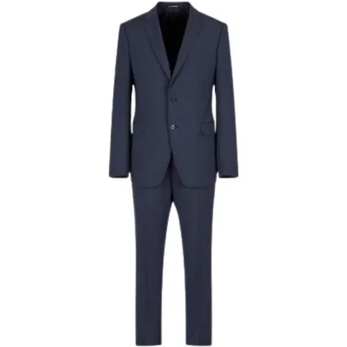 Single-Breasted Wool Suit , male, Sizes: L - Emporio Armani - Modalova