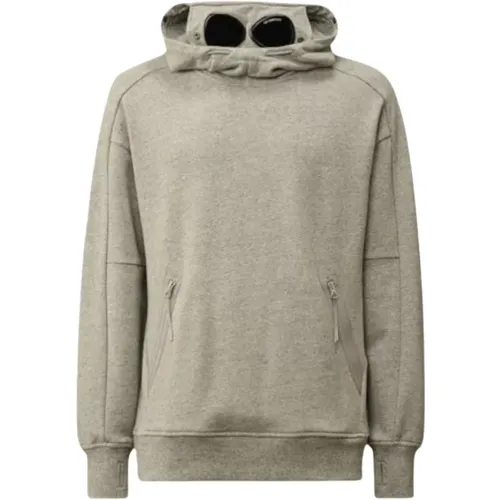 Erhöhter Fleece Goggle Kapuzenpullover , Herren, Größe: M - C.P. Company - Modalova