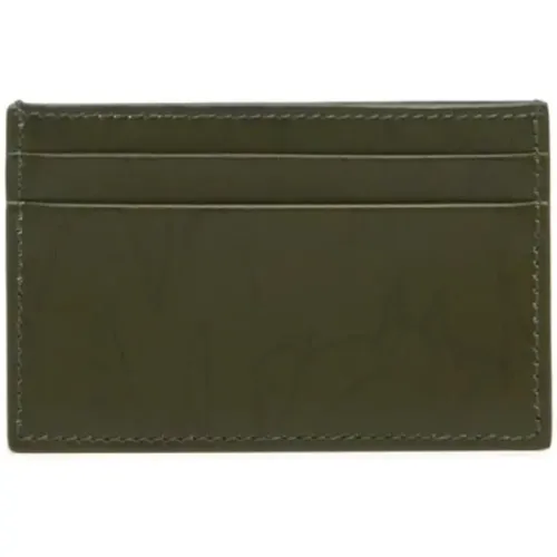 Printed Leather Card Case , male, Sizes: ONE SIZE - alexander mcqueen - Modalova