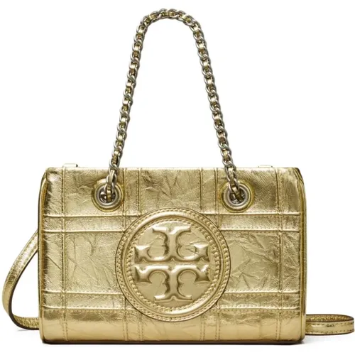 Metallic Quilt Mini Chain Tote , female, Sizes: ONE SIZE - TORY BURCH - Modalova