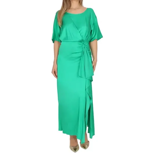 Elegant Long Dress with Side Draping , female, Sizes: XS - Liu Jo - Modalova