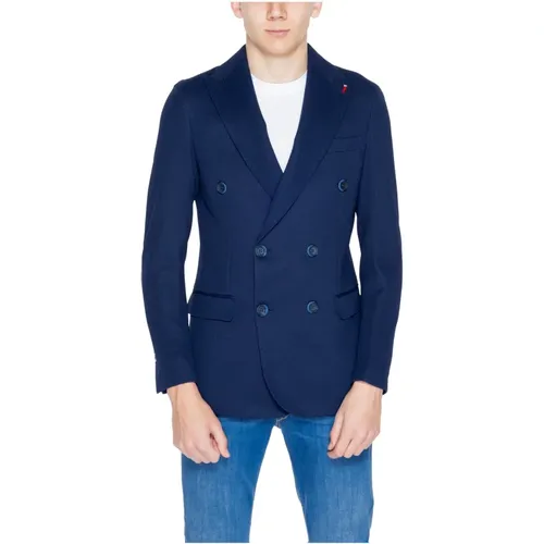 Stylischer Blauer Blazer mit Reverskragen - Mulish - Modalova