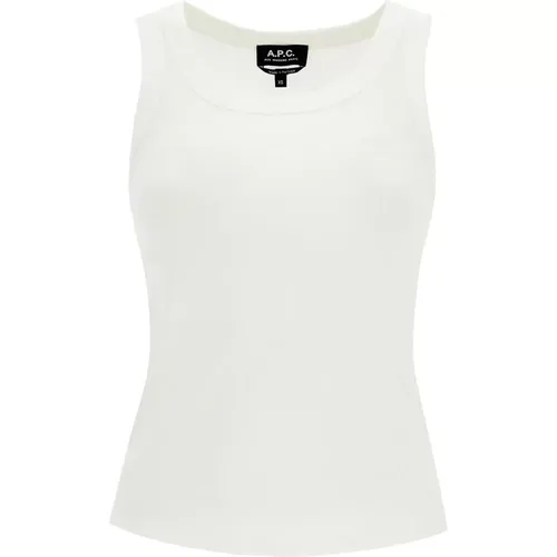 Agathe Tank Top mit Flocked Logo , Damen, Größe: S - A.P.C. - Modalova