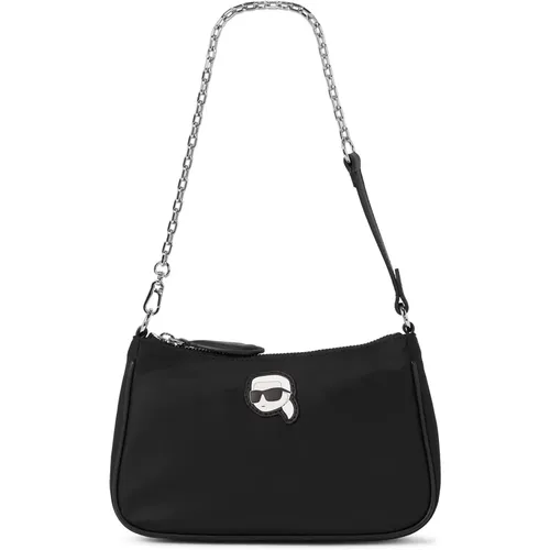 Shoulderbag Ikonik 2.0 Nylon Small Zip , female, Sizes: ONE SIZE - Karl Lagerfeld - Modalova