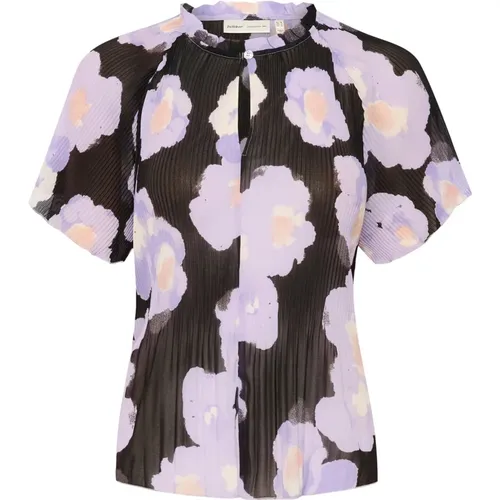 Lavendel Poetische Blume Plissierte Top-Bluse , Damen, Größe: 2XL - InWear - Modalova