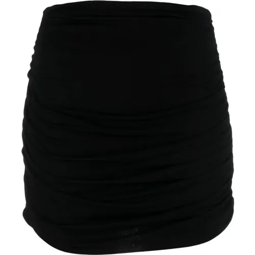 Ruched High-Waisted Mini Skirt , female, Sizes: M, S - TORY BURCH - Modalova