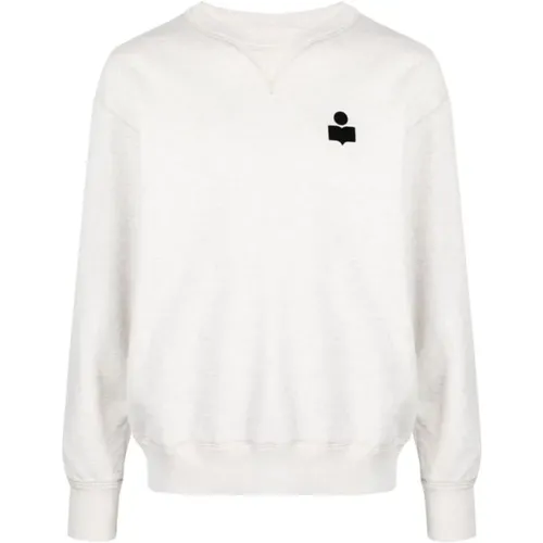 Grauer Sweatshirt mit Logo-Print , Herren, Größe: L - Isabel marant - Modalova