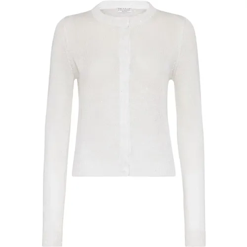 Weiße Pullover für Frauen - BRUNELLO CUCINELLI - Modalova