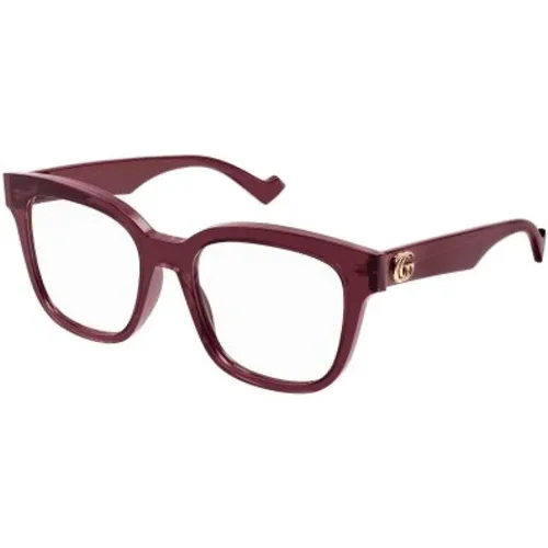Burgundy Tra Gg0958O Eyeglasses , unisex, Sizes: 49 MM - Gucci - Modalova