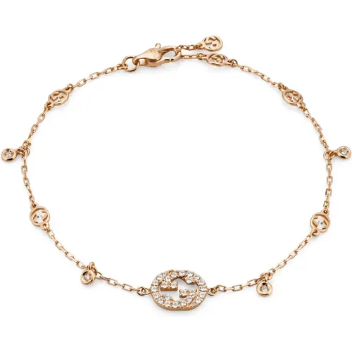 Armband aus 18kt Roségold und Diamanten - Gucci - Modalova