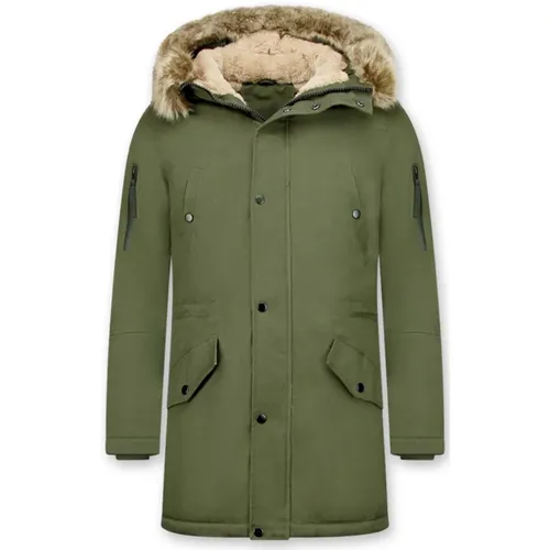 Jacket with Faux Fur Collar - Thick Winter Jackets Men - Ca-7023G , male, Sizes: S, XL, L, M - Enos - Modalova