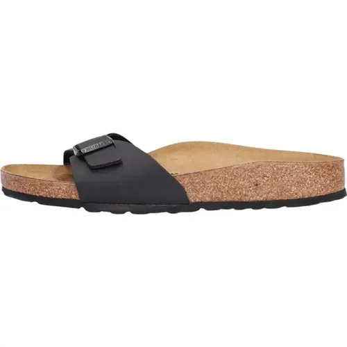 Schwarze Madrid Pantoletten , Damen, Größe: 37 EU - Birkenstock - Modalova