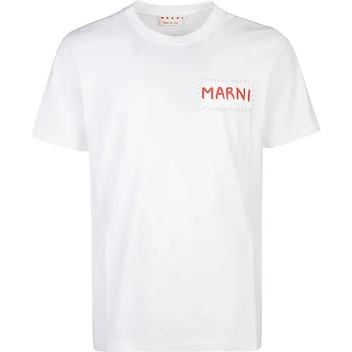 Weiße T-Shirts & Polos für Männer , Herren, Größe: 2XL - Marni - Modalova