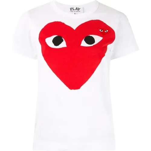 T-Shirts , Damen, Größe: L - Comme des Garçons Play - Modalova