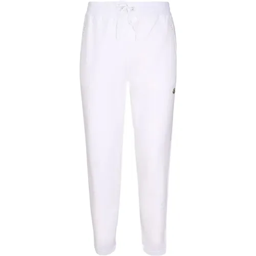 Weiße Baumwoll-Sweatpants mit Kordelzug,Upgrade deine Garderobe mit stilvollen Baumwoll-Sweatpants - Moncler - Modalova