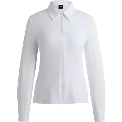 Extra Slim Fit Dobby Italian Shirt , female, Sizes: 2XL - Hugo Boss - Modalova
