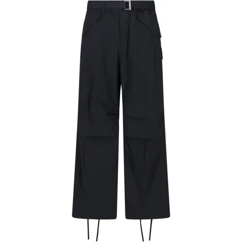 Cargo Belted Trousers with Ankle Laces , male, Sizes: M - Sacai - Modalova