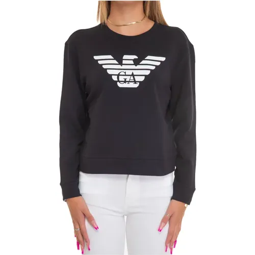 Printed Logo Sweatshirt , female, Sizes: XL - Emporio Armani - Modalova