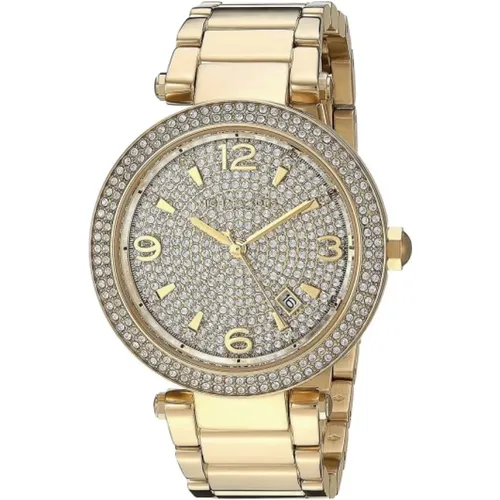 Goldene Damen Quarz Edelstahl Uhr - Michael Kors - Modalova