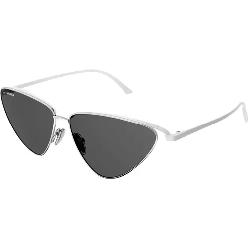 Silber/Graue Sonnenbrille - Balenciaga - Modalova
