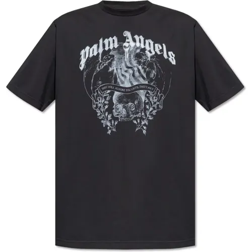 T-Shirt mit Logo , Herren, Größe: 2XL - Palm Angels - Modalova