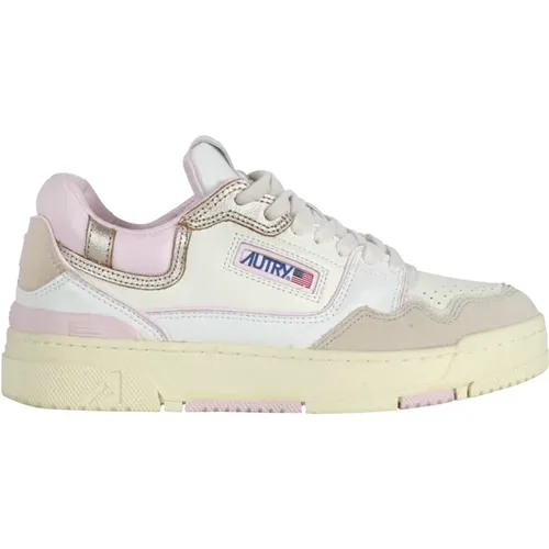 Leather and suede sneakers with logo , female, Sizes: 5 UK, 8 UK, 7 UK, 4 UK - Autry - Modalova