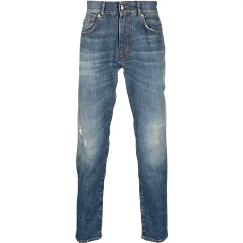 Slim Distressed Jeans , Herren, Größe: W32 - John Richmond - Modalova