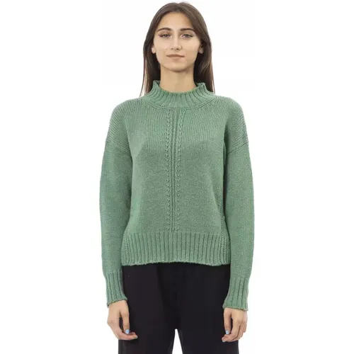 Wool Mock Neck Sweater , female, Sizes: S, M, L - Alpha Studio - Modalova