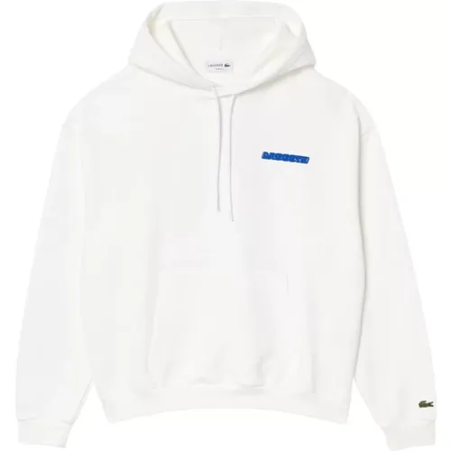 Blumenmuster Hoodie - Loose Fit , Herren, Größe: XS - Lacoste - Modalova