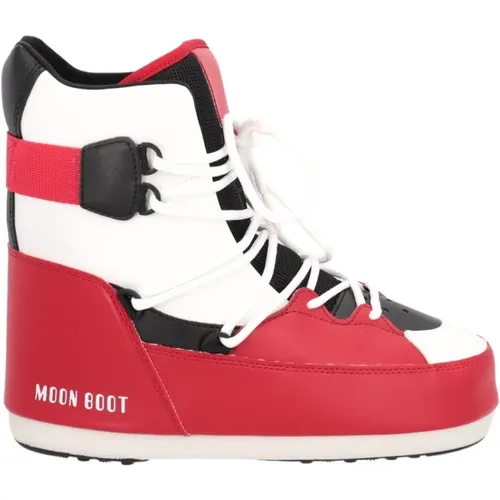 Bicolor Mid Sneaker mit Logo , Herren, Größe: 43 EU - moon boot - Modalova