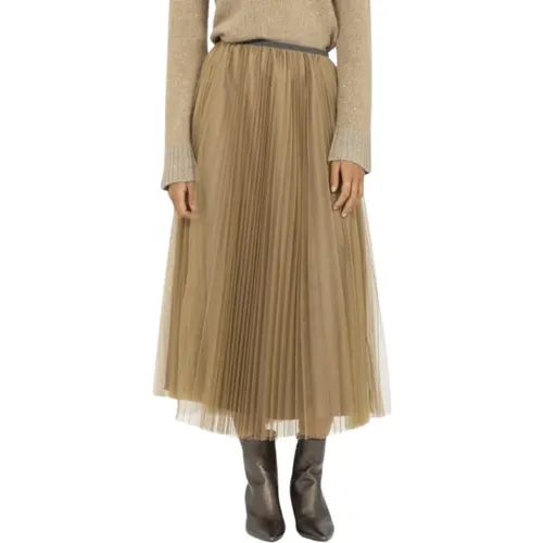 Long Tulle Skirt with Elastic Waist , female, Sizes: S, 2XS - Fabiana Filippi - Modalova