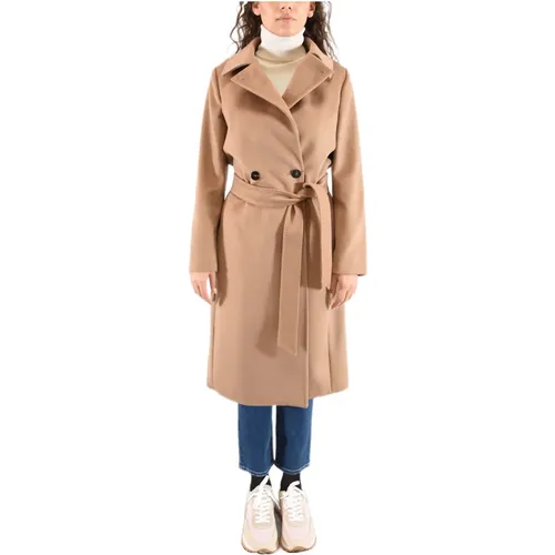 Long Double-Breasted Wool Coat , female, Sizes: XS, 2XS - Max Mara Studio - Modalova