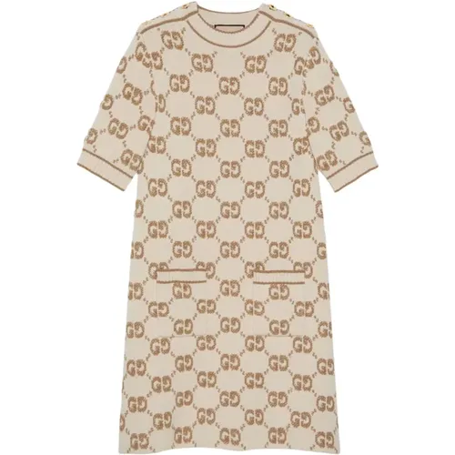 Wool Bouclé Dress with G Monogram , female, Sizes: XS - Gucci - Modalova
