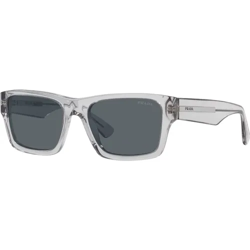 Transparent Grey/Blue Sonnenbrillen , Herren, Größe: 53 MM - Prada - Modalova