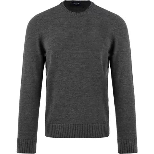 Anthrazit Pullover für Herren , Herren, Größe: 2XL - Drumohr - Modalova