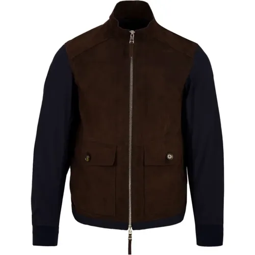 Owen Perfo Mix Leather Coat for Men , male, Sizes: XL, 2XL, M - The Jack Leathers - Modalova
