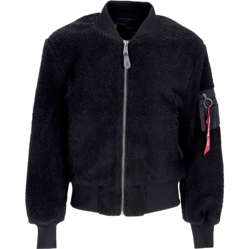 Sherpa Teddy Schwarz Jacke Herren - alpha industries - Modalova